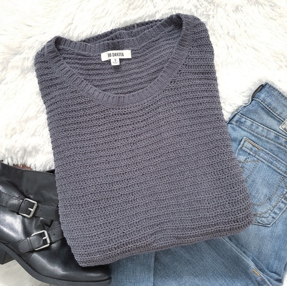 Sweaters - BB Dakota dark grey knit sweater